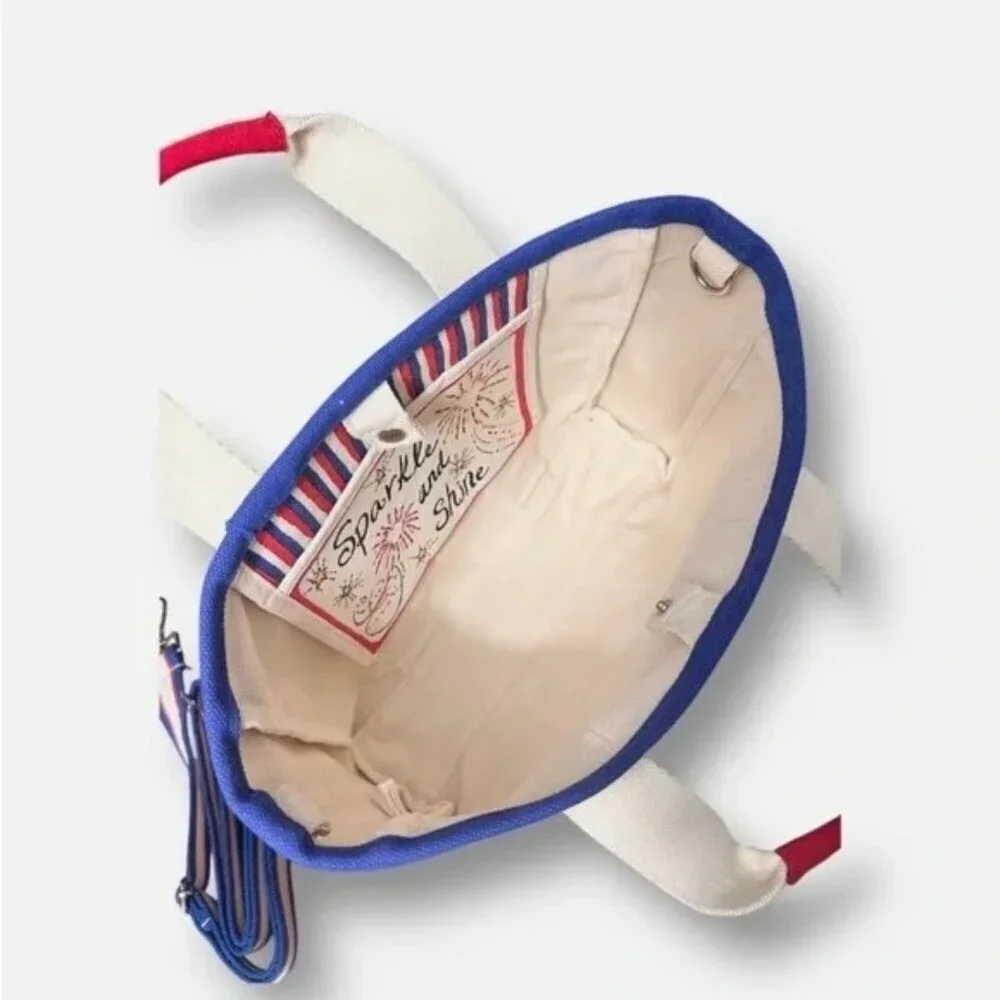 Brighton Red, White & You Canvas Heart Print Tote
